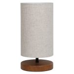 ΦΩΤΙΣΤΙΚΟ ΕΠΙΤΡΑΠΕΖΙΟ ΞΥΛΙΝΟ ΜΕ WICKER ΠΛΕΞΗ ΚΑΦΕ ΜΕ ΕΚΡΟΥ FB97596.02 15x30εκ.