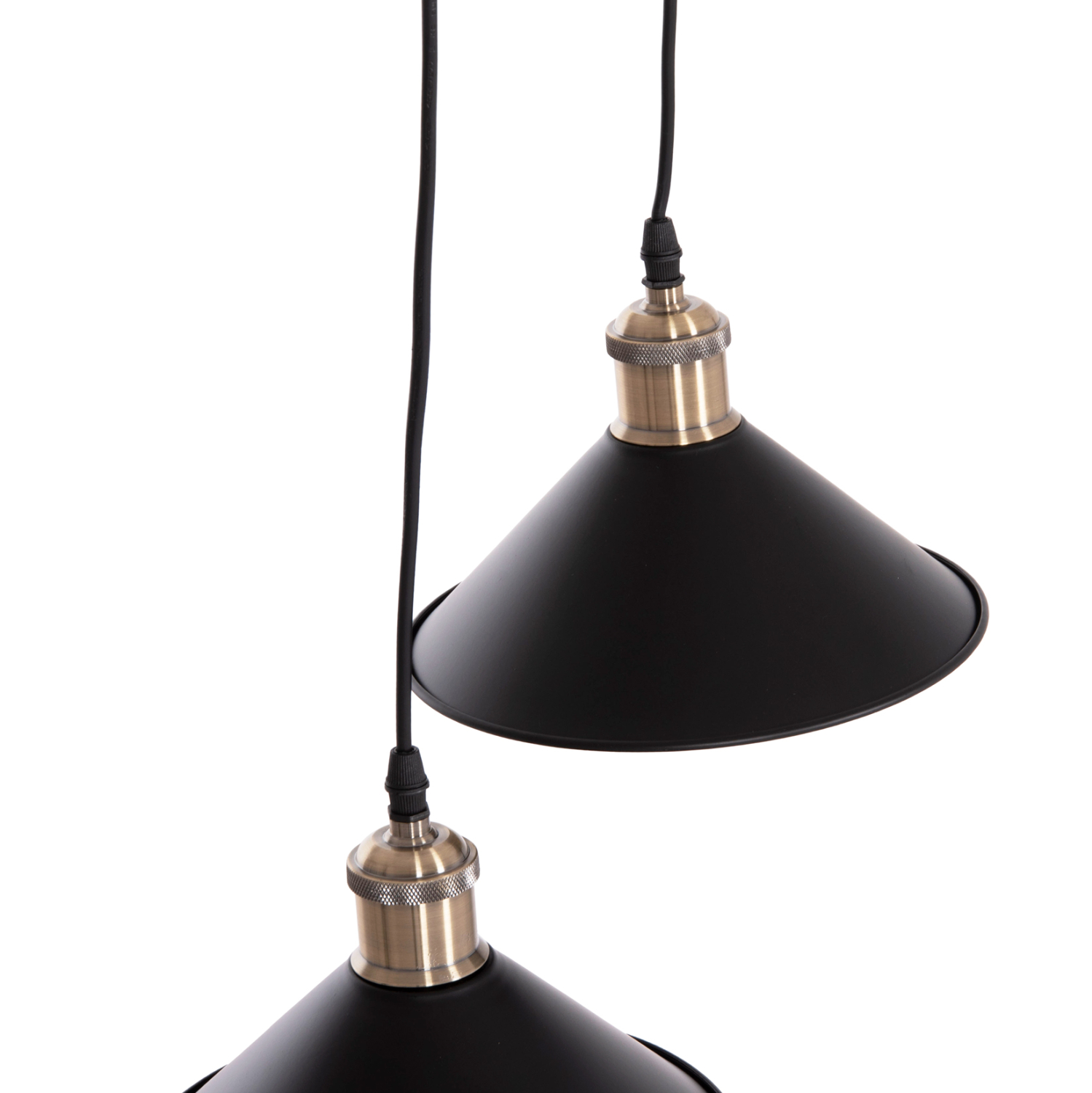 ΦΩΤΙΣΤΙΚΟ ΟΡΟΦΗΣ 2ΦΩΤΟ FB97531.11 ΜΑΥΡΟ ΜΕΤΑΛΛΟ-ΧΑΛΚΙΝΟ ΝΤΟΥΙ Φ21,5x135Υεκ. - Image 4