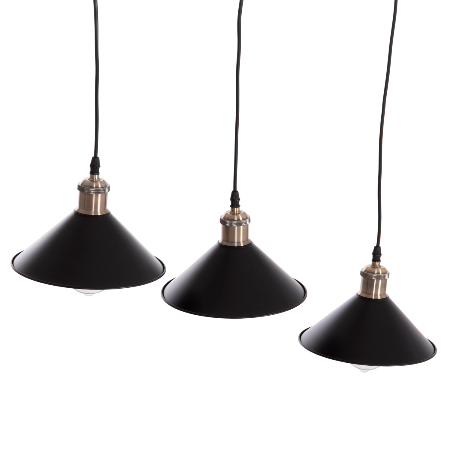 ΦΩΤΙΣΤΙΚΟ ΟΡΟΦΗΣ 3ΦΩΤΟ FB97533.11 ΜΑΥΡΟ ΜΕΤΑΛΛΟ-ΧΑΛΚΙΝΟ ΝΤΟΥΙ Φ21,5x128Υεκ. - Image 4