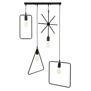 ΦΩΤΙΣΤΙΚΟ ΟΡΟΦΗΣ 4-ΦΩΤΟ FB94099 ΜΑΥΡΑ ΜΕΤΑΛΛΙΚΑ ΣΧΗΜΑΤΑ 70x38x106Υ εκ.
