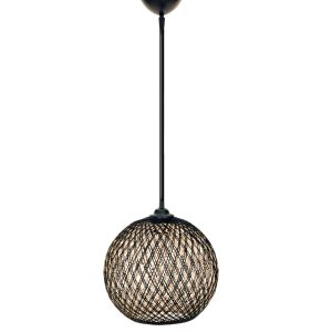 ΦΩΤΙΣΤΙΚΟ ΟΡΟΦΗΣ ΕΣΩΤΕΡΙΚΟΥ ΧΩΡΟΥ ΚΡΕΜΑΣΤΟ FB97352.03 ΑΠΟ ΣΧΟΙΝΙ ΜΑΥΡΟ ΜΠΕΖ Φ22x55Υ εκ.