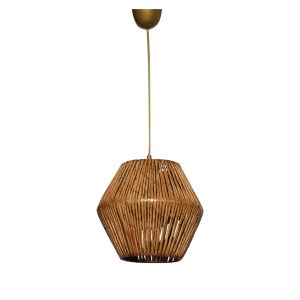 ΦΩΤΙΣΤΙΚΟ ΟΡΟΦΗΣ ΕΣΩΤΕΡΙΚΟΥ ΧΩΡΟΥ ΚΡΕΜΑΣΤΟ FB97362 ΑΠΟ ΜΕΤΑΛΛΟ ΚΑΙ BAMBOO ΚΑΡΥΔΙ 25x25x55Υ εκ.