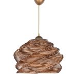 ΦΩΤΙΣΤΙΚΟ ΟΡΟΦΗΣ ΕΣΩΤΕΡΙΚΟΥ ΧΩΡΟΥ ΚΡΕΜΑΣΤΟ FB97372 ΑΠΟ ΞΥΛΟ ΚΑΙ BAMBOO ΚΑΡΥΔΙ 32x32x65Υ εκ.