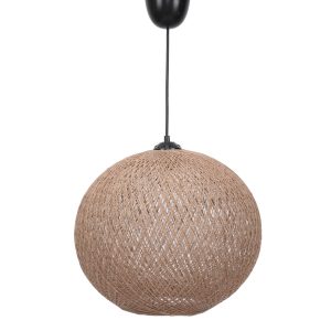 ΦΩΤΙΣΤΙΚΟ ΟΡΟΦΗΣ ΕΣΩΤΕΡΙΚΟΥ ΧΩΡΟΥ ΚΡΕΜΑΣΤΟ ΑΠΟ ΣΧΟΙΝΙ ΜΠΕΖ FB97383.01 Φ38x70Υ εκ.