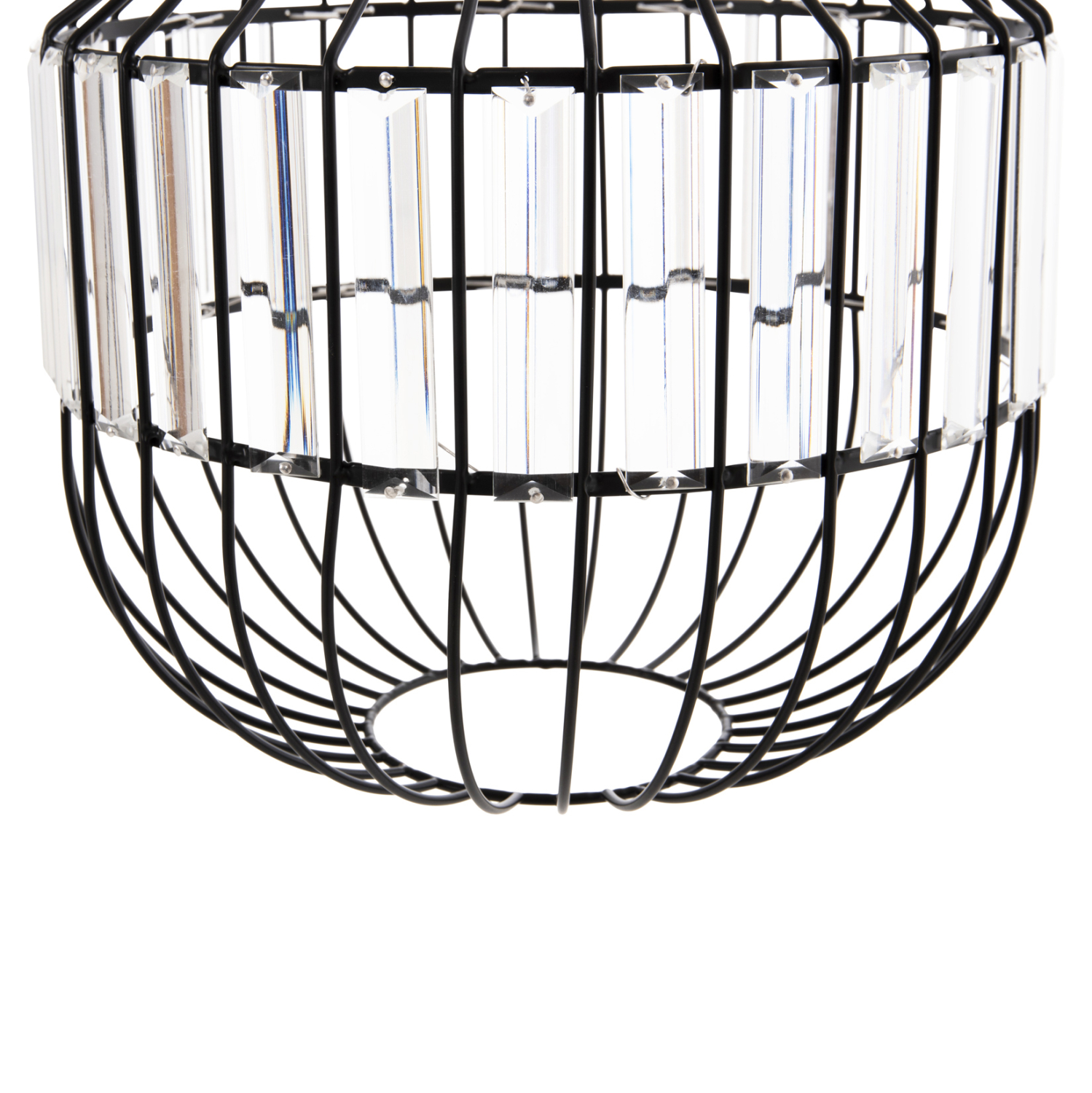 ΦΩΤΙΣΤΙΚΟ ΟΡΟΦΗΣ ΚΡΕΜΑΣΤΟ FB94093 ΜΕΤΑΛΛΙΚΟ ΜΑΥΡΟ ΚΑΙ ΓΥΑΛΙ Φ29x38-137Yεκ. - Image 3