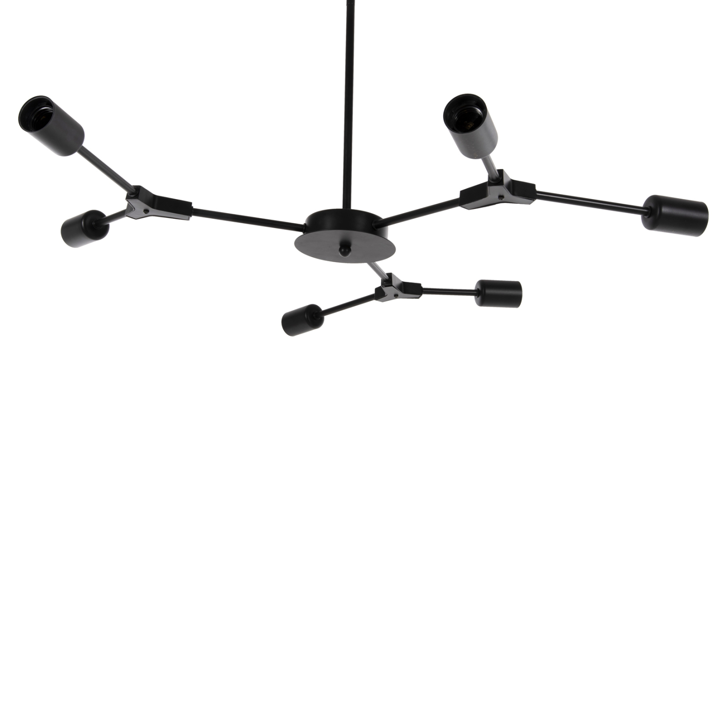 ΦΩΤΙΣΤΙΚΟ ΟΡΟΦΗΣ ΚΡΕΜΑΣΤΟ FB94125 6-ΦΩΤΟ ΜΑΥΡΟ ΜΕΤΑΛΛΟ 75x75x75Υεκ - Image 4