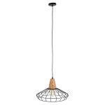 ΦΩΤΙΣΤΙΚΟ ΟΡΟΦΗΣ ΚΡΕΜΑΣΤΟ FB94160 ΜΑΥΡΟ ΜΕΤΑΛΛΟ-ΞΥΛΟ Φ39x117Υεκ