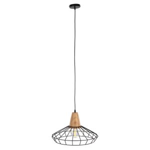 ΦΩΤΙΣΤΙΚΟ ΟΡΟΦΗΣ ΚΡΕΜΑΣΤΟ FB94160 ΜΑΥΡΟ ΜΕΤΑΛΛΟ-ΞΥΛΟ Φ39x117Υεκ