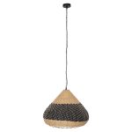 ΦΩΤΙΣΤΙΚΟ ΟΡΟΦΗΣ ΚΡΕΜΑΣΤΟ FB94354 ΦΥΣΙΚΟ RAΤΤΑΝ-PAPER ROPE-ΦΥΣΙΚΟ&ΜΑΥΡΟ Φ54x42-145Υεκ.