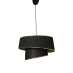 ΦΩΤΙΣΤΙΚΟ ΟΡΟΦΗΣ ΚΡΕΜΑΣΤΟ FB97356.03 ΜΕΤΑΛΛΟ ΚΑΙ ΥΦΑΣΜΑ ΜΑΥΡΟ Φ32x70Υ εκ.