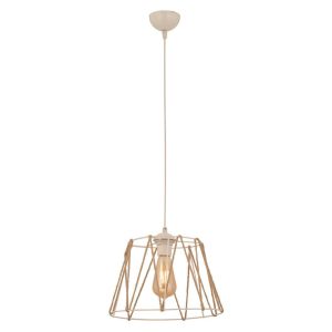 ΦΩΤΙΣΤΙΚΟ ΟΡΟΦΗΣ ΜΕΤΑΛΛΙΚΟ ΛΕΥΚΟ ΜΕ ΣΧΟΙΝΙ ΜΠΕΖ FB97566.03 Φ30x81Υ εκ.