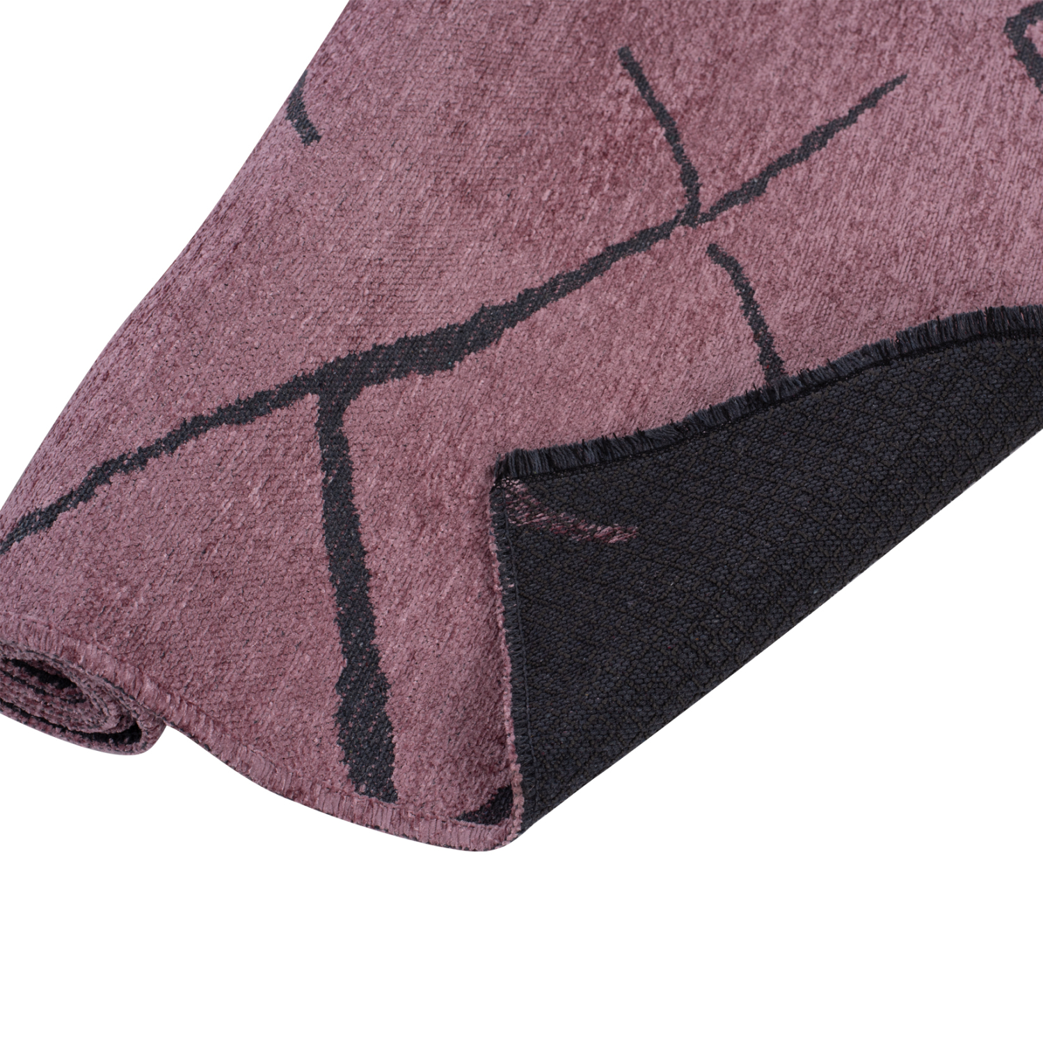 ΧΑΛΙ ΣΑΛΟΝΙΟΥ ΜΕ ΚΡΟΣΙΑ FB97674.06 ΣΑΠΙΟ ΜΗΛΟ ΜΑΥΡΟ 160Χ230 εκ. - Image 4