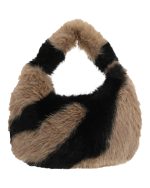 BAG TO BAG Γούνινη τσάντα ώμου μικρή XY-2412 - Khaki ΓΥΝΑΙΚΕΙΕΣ ΤΣΑΝΤΕΣ > FALL- WINTER 2026 > Τσάντες Χειρός - Γυναικείες Τσάντες