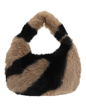 BAG TO BAG Γούνινη τσάντα ώμου μικρή XY-2412 - Khaki ΓΥΝΑΙΚΕΙΕΣ ΤΣΑΝΤΕΣ > FALL- WINTER 2026 > Τσάντες Χειρός - Γυναικείες Τσάντες