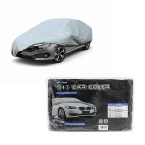 Κουκούλα κάλυμμα αυτοκινήτου σχεδιασμένη για πλήρη προστασία του οχήματος από εξωτερικούς παράγοντες. Είναι κατάλληλη για αυτοκίνητα μήκους από 430 έως 480 εκατοστά και προσφέρει αποτελεσματική κάλυψη από ήλιο