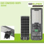 300W Ηλιακός Προβολέας Δρόμου με Κάμερα Wi-Fi