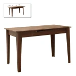 Τραπέζι Trendline Megapap επεκτεινόμενο χρώμα καρυδί 120/150x70x75εκ.