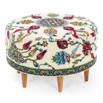 Σκαμπώ Rimini Megapap υφασμάτινο πολύχρωμο 65x65x40εκ.