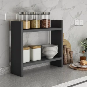 Ραφιέρα κουζίνας Denver Megapap χρώμα ανθρακί 34x10x30εκ.