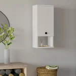 Ντουλάπι μπάνιου επιτοίχιο Mis Megapap χρώμα λευκό 30x21,8x71εκ.