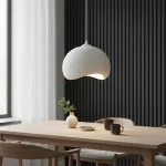 Φωτιστικό οροφής Yontu Megapap E27 fiberglass μονόφωτο χρώμα λευκό 34x29x120εκ.