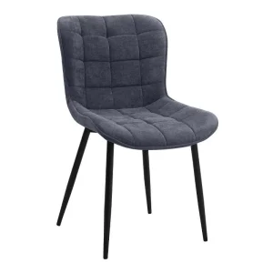 Σετ τραπεζαρία 5τμχ Roger - Chiara Megapap Mdf - ύφασμα χρώμα ακακίας - ανθρακί 120x70x75εκ.