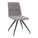 Σετ τραπεζαρία 5τμχ Roger - Bianca Megapap Mdf - ύφασμα χρώμα σκούρο γκρι σκυροδέματος - ανοιχτό μπεζ 120x70x75εκ.