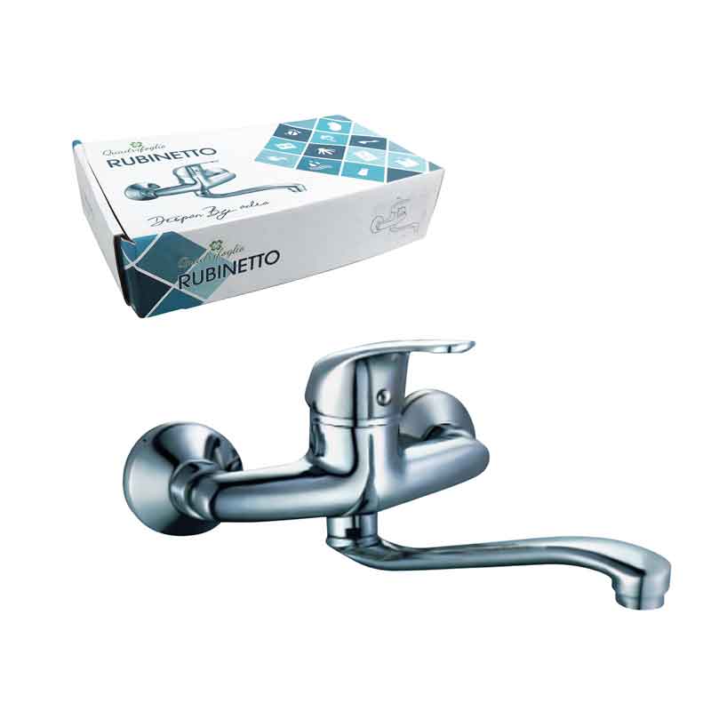 Rubinetto Μπαταρία Νεροχύτη Τοίχου Με Μακρύ Στόμιο – Wall Mounted Kitchen Faucet With Long Spout 7099