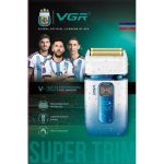 Επαναφορτιζόμενη Ξυριστική Μηχανή Αδιάβροχη VGR V-362 Μπλε