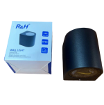 Επιτοίχιο Εξωτερικό Σποτ Φωτιστικό μονής κατεύθυνσης με ντουί GU10 25W IP65 RH Μαύρο