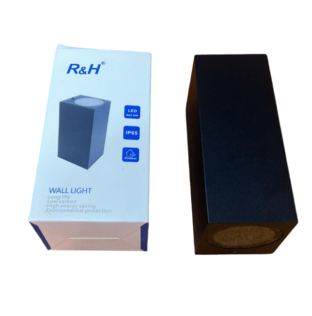 Επιτοίχιο Εξωτερικό Σποτ διπλής κατεύθυνσης με ντουί GU10 25W IP65 RH Μαύρο