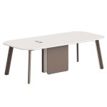 ΓΡΑΦΕΙΟ ΣΥΝΕΡΓΑΣΙΑΣ FB918278 ΜΕΛΑΜΙΝΗ ΚΡΕΜ-ΠΟΔΙΑ ΑΛΟΥΜΙΝΙΟΥ 240x110x75Υεκ