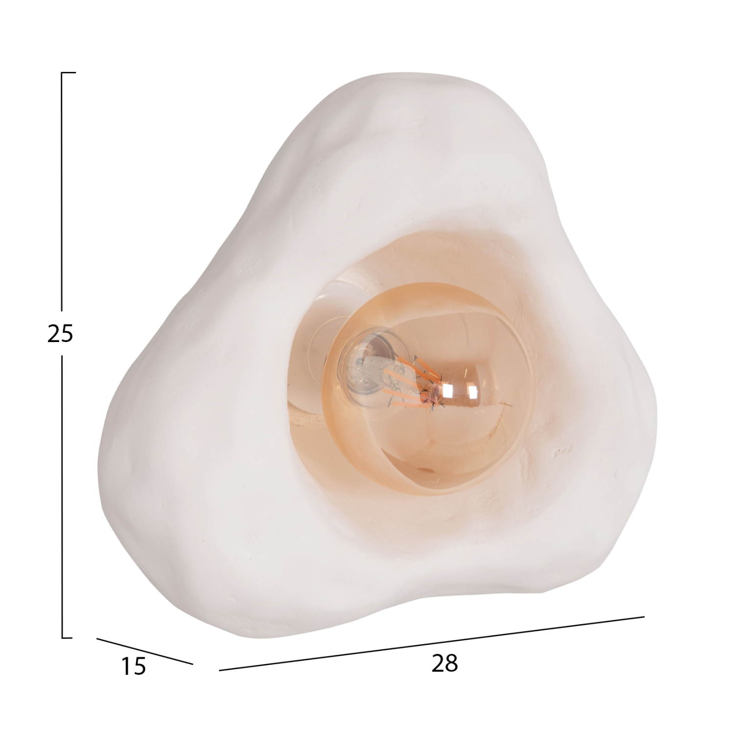 ΕΠΙΤΟΙΧΙΟ ΦΩΤΙΣΤΙΚΟ FB94701.02S FIBER CEMENT ΣΕ ΛΕΥΚΟ 28x15x25Υεκ. - Image 2