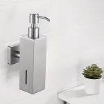 Αυτός ο ποιοτικός διανομέας υγρού σαπουνιού από ανοξείδωτο ατσάλι είναι μια κομψή και ανθεκτική επιλογή για καθημερινή χρήση στο μπάνιο