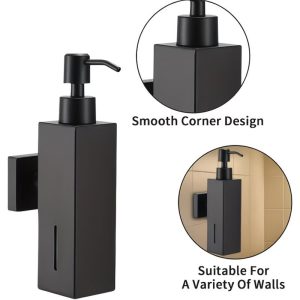 Αυτός ο ποιοτικός διανομέας υγρού σαπουνιού από ανοξείδωτο ατσάλι είναι μια κομψή και ανθεκτική επιλογή για καθημερινή χρήση στο μπάνιο