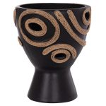 ΕΠΙΤΡΑΠΕΖΙΟ ΔΙΑΚΟΣΜΗΤΙΚΟ ΒΑΖΟ FB94678.01 ΤΕΡΑΚΟΤΑ ΣΕ ΜΑΥΡΟ--Φ23x29Υεκ.