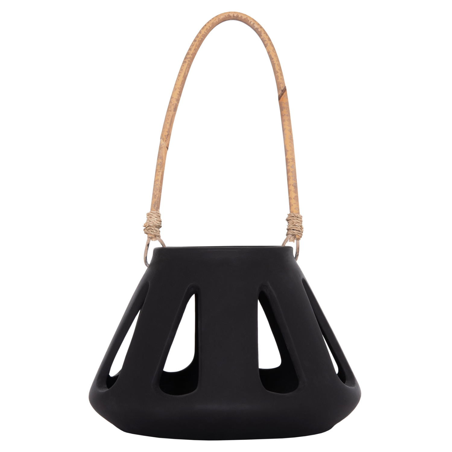 ΕΠΙΤΡΑΠΕΖΙΟ ΦΑΝΑΡΙ FB94696.01S ΜΑΥΡΟ FIBER CEMENT & ΧΕΡΟΥΛΙ RATTAN Φ25x17Yεκ. - Image 3