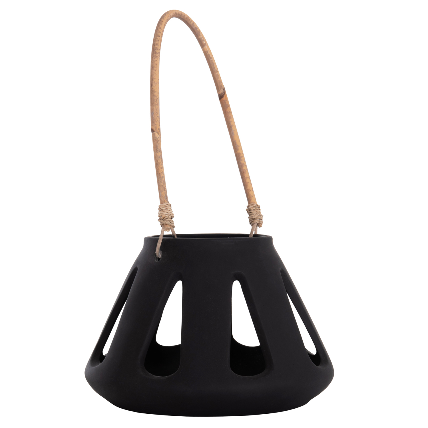 ΕΠΙΤΡΑΠΕΖΙΟ ΦΑΝΑΡΙ FB94696.01S ΜΑΥΡΟ FIBER CEMENT & ΧΕΡΟΥΛΙ RATTAN Φ25x17Yεκ. - Image 4