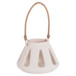 ΕΠΙΤΡΑΠΕΖΙΟ ΦΑΝΑΡΙ FB94696.02S ΛΕΥΚΟ FIBER CEMENT & ΧΕΡΟΥΛΙ RATTAN Φ25x17Yεκ.