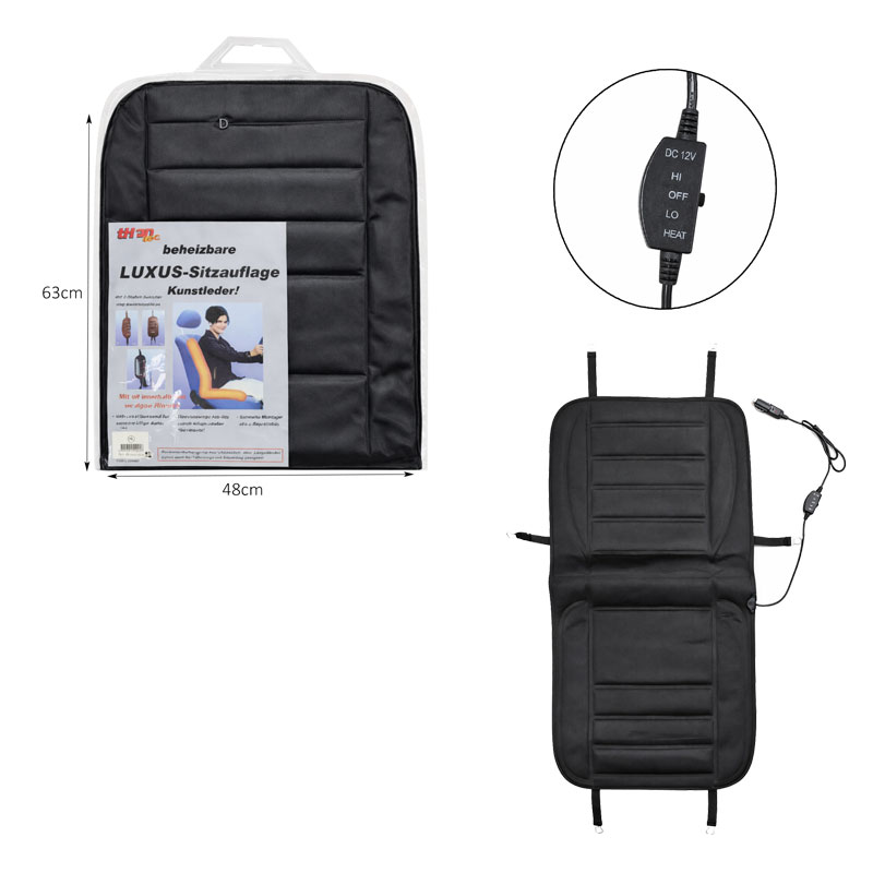 Η τροφοδοσία γίνεται μέσω αναπτήρα αυτοκινήτου 12V και περιλαμβάνει χειριστήριο με επιλογές θέρμανσης υψηλής και χαμηλής έντασης