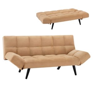 ΚΑΝΑΠΕΣ ΚΡΕΒΑΤΙ 3ΘΕΣΙΟΣ ΑΠΟ ΒΕΛΟΥΔΟ ΜΠΕΖ FB93167.07 182Χ80Χ88Υ εκ.