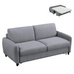 ΚΑΝΑΠΕΣ-ΚΡΕΒΑΤΙ ΜΕ ΑΝΑΔΙΠΛ.ΣΤΡΩΜΑ FB93311.01 ΓΚΡΙ ΥΦΑΣΜΑ 190x98x90Υεκ