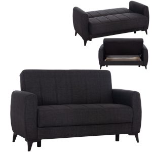 ΚΑΝΑΠΕΣ ΚΡΕΒΑΤΙ ΜΕ ΑΠΟΘ.ΧΩΡΟ ΔΙΘΕΣΙΟΣ FB93293.01 ΓΚΡΙ ΥΦΑΣΜΑ 144x75x84Υεκ.