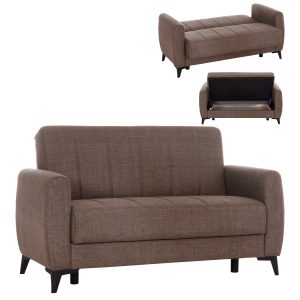 ΚΑΝΑΠΕΣ ΚΡΕΒΑΤΙ ΜΕ ΑΠΟΘ.ΧΩΡΟ ΔΙΘΕΣΙΟΣ FB93293.02 ΚΑΦΕ ΥΦΑΣΜΑ 144x75x84Υεκ.