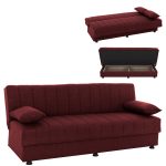 ΚΑΝΑΠΕΣ ΚΡΕΒΑΤΙ ΤΡΙΘΕΣΙΟΣ ΚΟΚΚΙΝΟ FB93239.06 180x72x77 εκ.