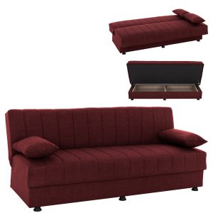 ΚΑΝΑΠΕΣ ΚΡΕΒΑΤΙ ΤΡΙΘΕΣΙΟΣ ΚΟΚΚΙΝΟ FB93239.06 180x72x77 εκ.