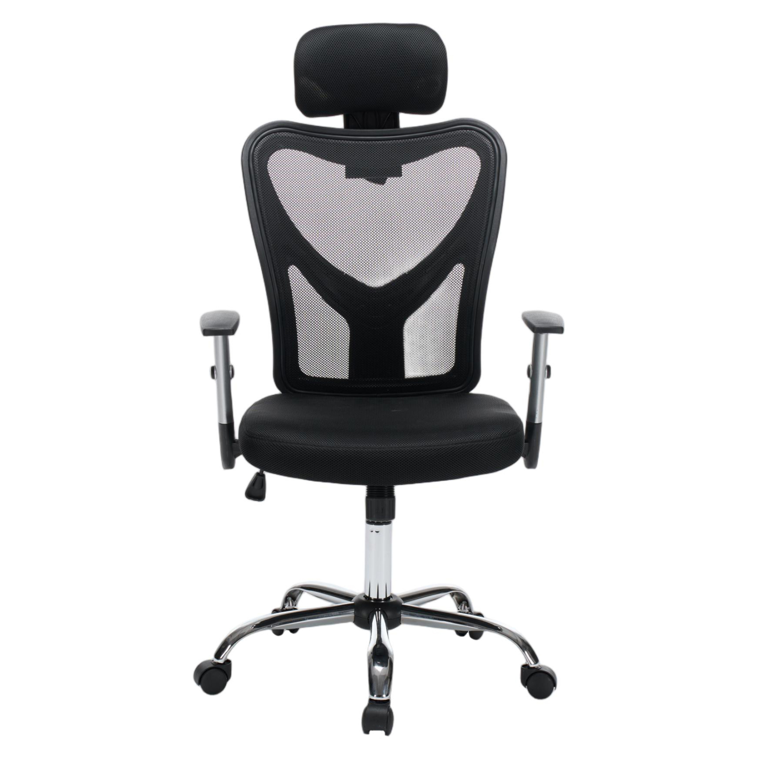 ΚΑΡΕΚΛΑ ΓΡΑΦΕΙΟΥ FB91207.01 ΜΑΥΡΟΣ ΣΚΕΛΕΤΟΣ-ΜΑΥΡΟ MESH 63x61x125Υεκ - Image 3