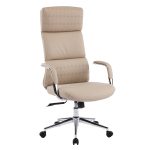 ΚΑΡΕΚΛΑ ΓΡΑΦΕΙΟΥ FB918353.02 ΜΠΕΖ PU ΔΕΡΜΑ--ΒΑΣΗ ΧΡΩΜΙΟΥ 66x71x127Υεκ