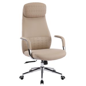 ΚΑΡΕΚΛΑ ΓΡΑΦΕΙΟΥ FB918354.02 ΜΠΕΖ PU ΔΕΡΜΑ--ΒΑΣΗ ΧΡΩΜΙΟΥ 67x68x125Υεκ