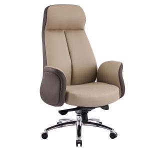 ΚΑΡΕΚΛΑ ΓΡΑΦΕΙΟΥ FB918356.02 ΜΠΕΖ-ΚΑΦΕ PU ΔΕΡΜΑ--ΒΑΣΗ ΧΡΩΜΙΟΥ 66x70x132.5Υεκ